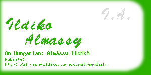 ildiko almassy business card